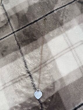 Tiffany & Co. Silver Heart Tag Necklace with Chain